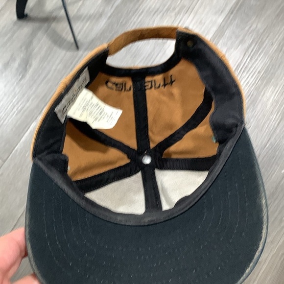 Carhartt Vintage Made in USA Embroidered Adjustable Leather Strap A145 BRN Cap - Picture 8 of 9